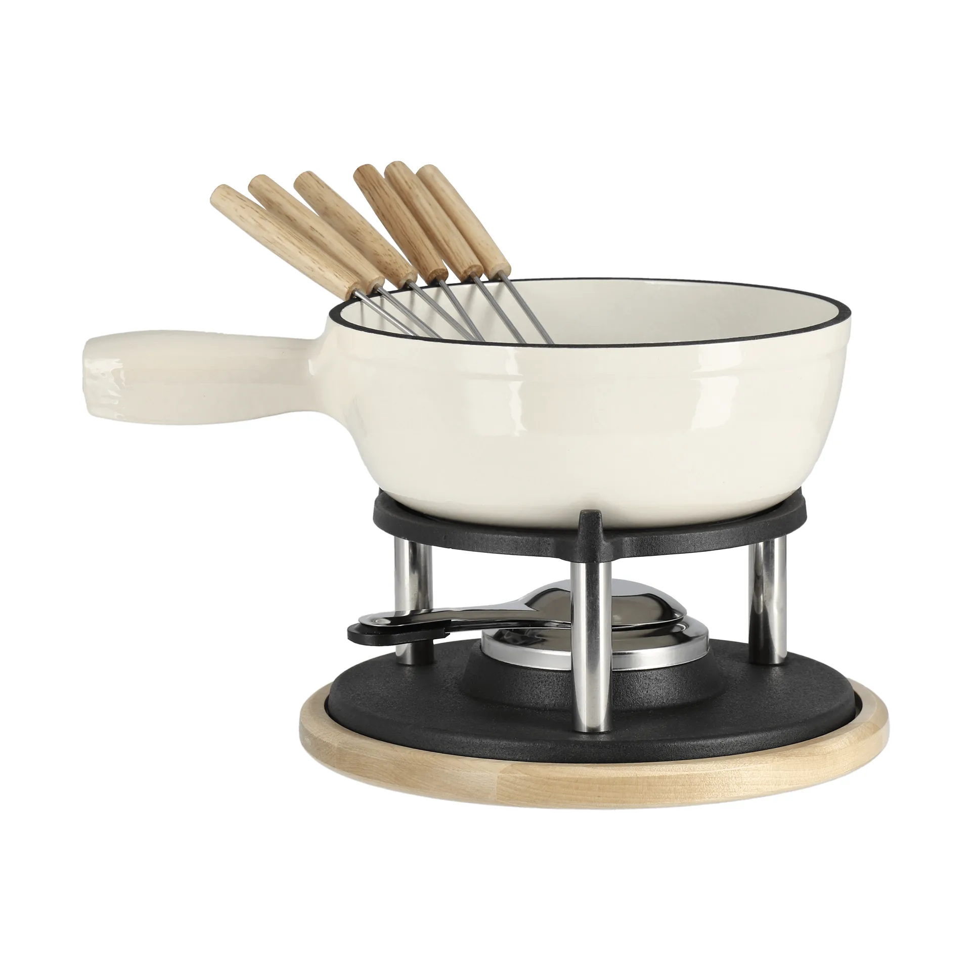 Panela de fondue esmaltada, Creme, 1,8 l Nordwik