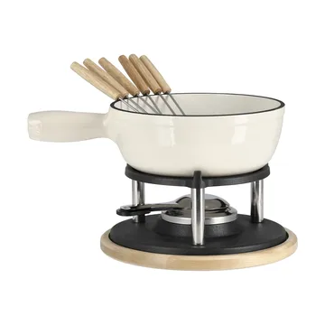 Panela de fondue esmaltada - Creme, 1,8 l - Nordwik