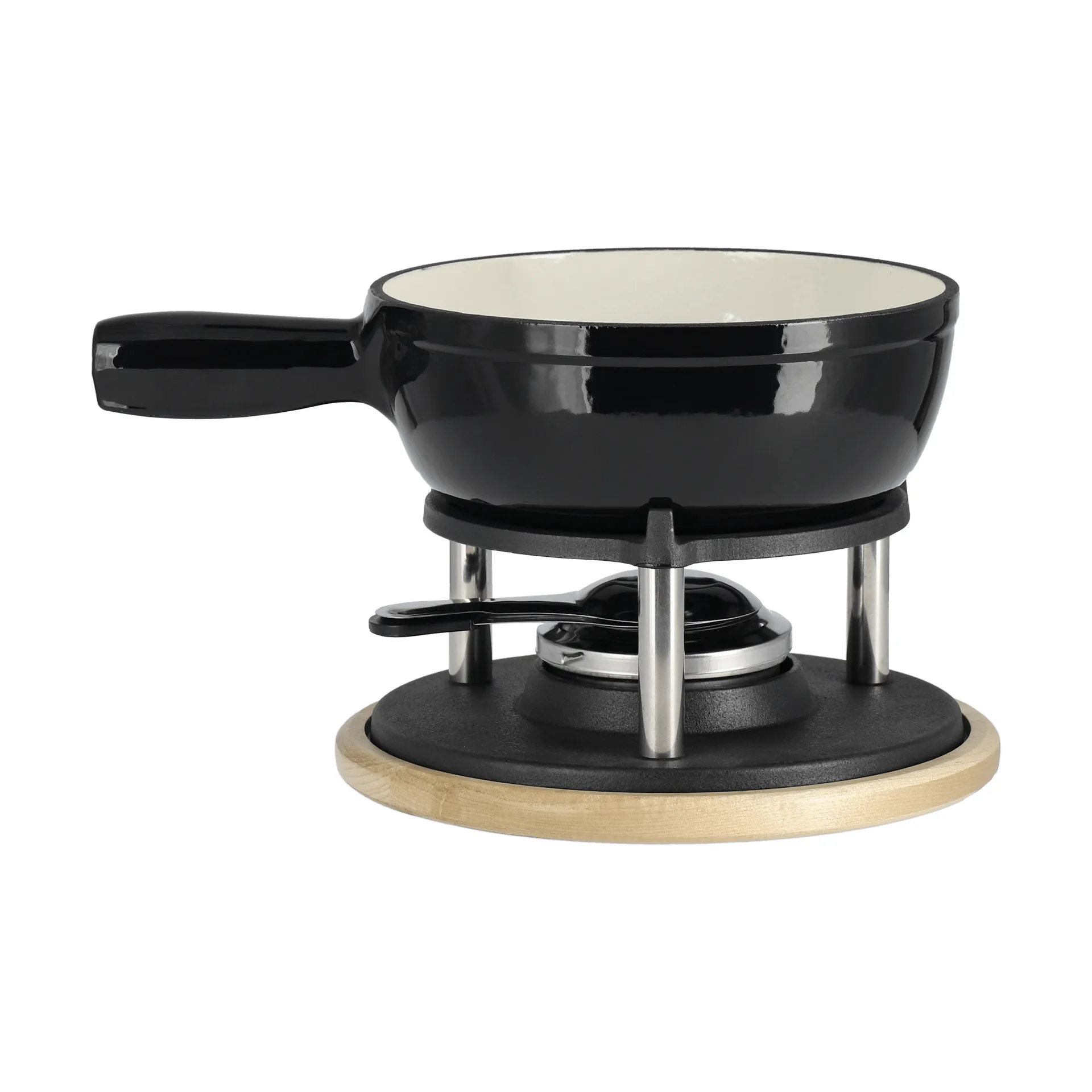 Panela de fondue esmaltada, Preto, 1,8 l Nordwik