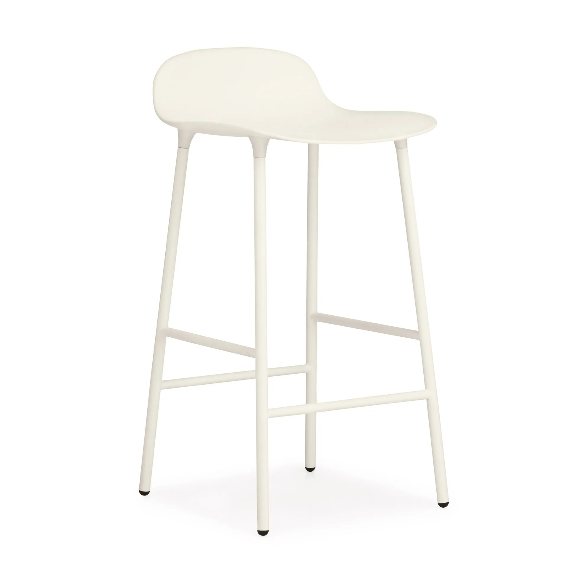 Banco elevado com pernas de metal Form, Branco Normann Copenhagen