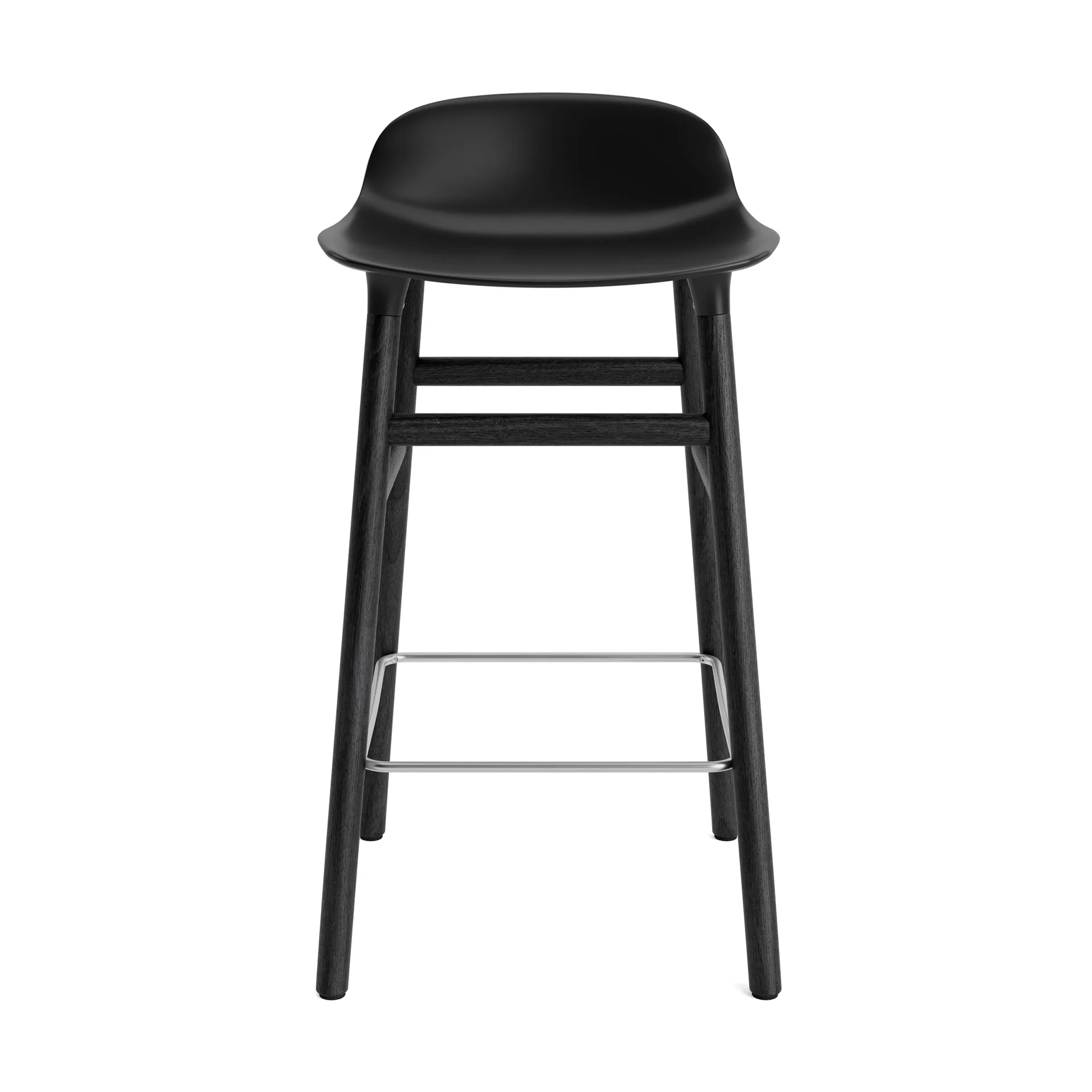 Banco elevado Form com pernas de carvalho envernizado 65 cm, Preto Normann Copenhagen