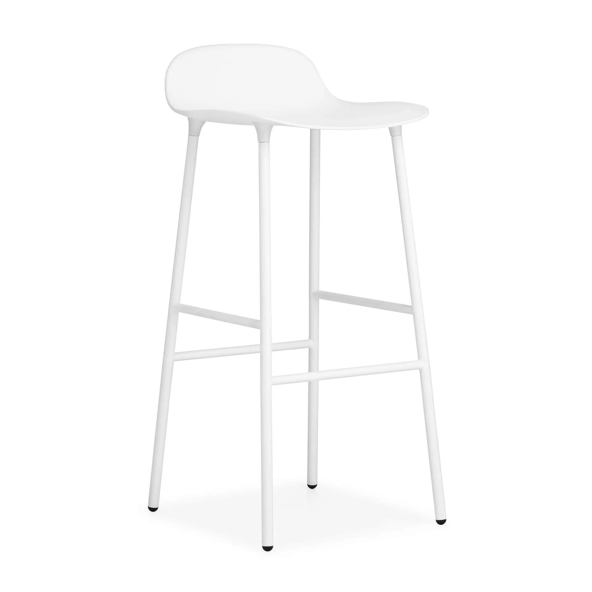 Banco elevado Form com pernas de metal 75 cm, Branco Normann Copenhagen