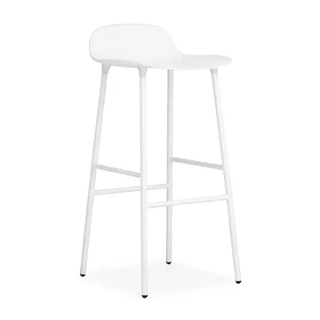 Banco elevado Form com pernas de metal 75 cm - Branco - Normann Copenhagen