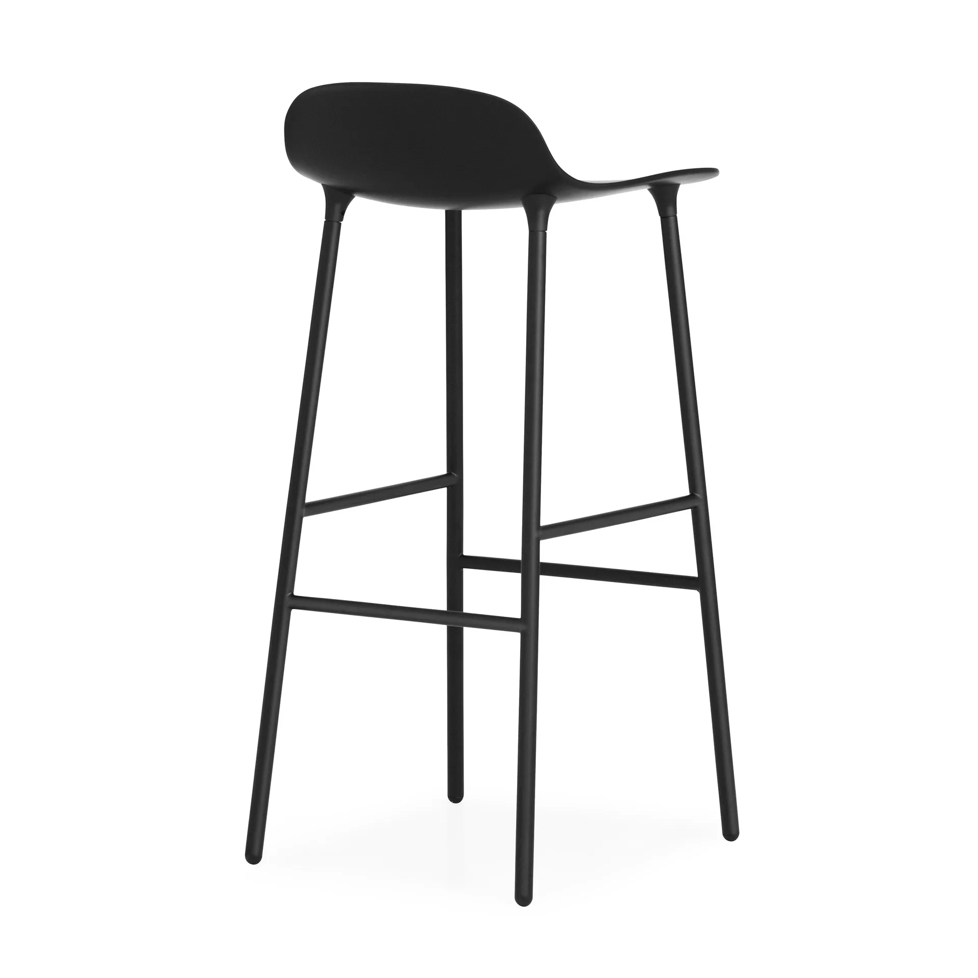 Banco elevado Form com pernas de metal 75 cm, Preto Normann Copenhagen