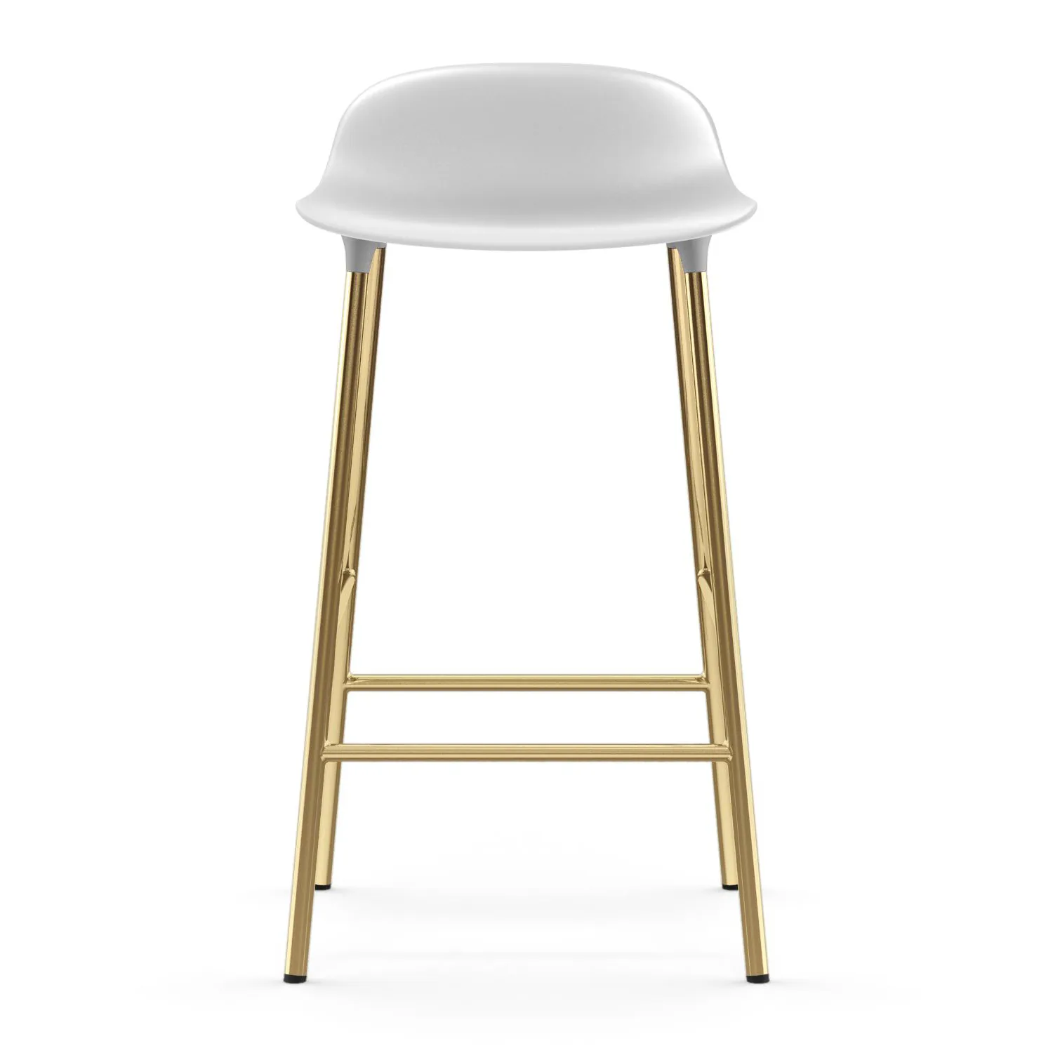 Banco elevado Form com pernas em bronze 65 cm, Branco Normann Copenhagen