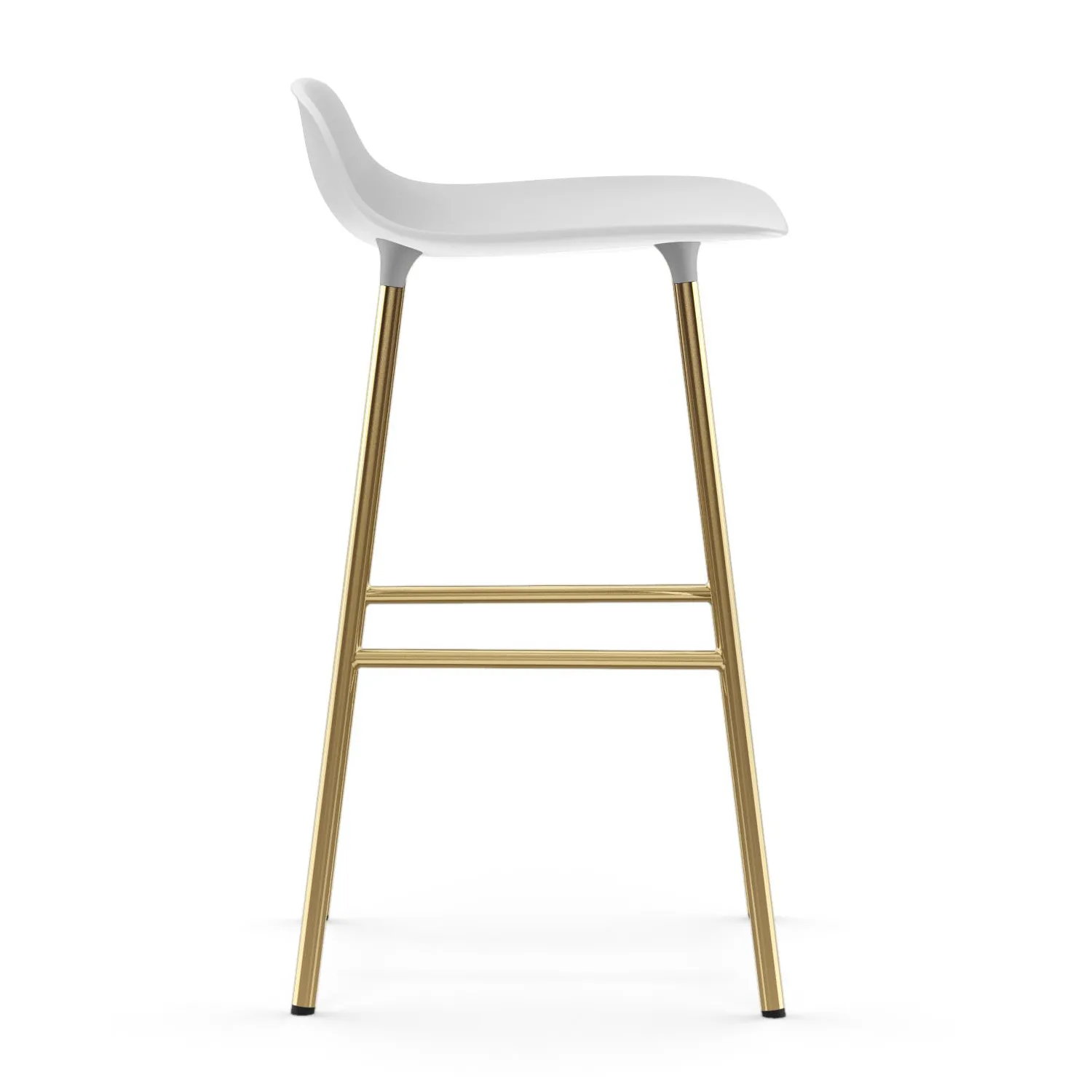 Banco elevado Form com pernas em bronze 65 cm, Branco Normann Copenhagen