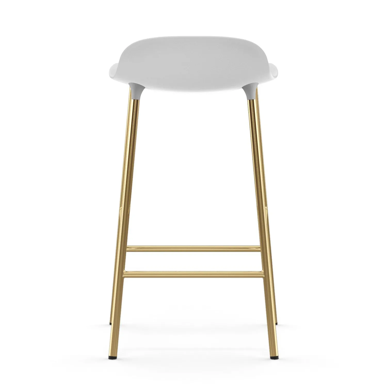 Banco elevado Form com pernas em bronze 65 cm, Branco Normann Copenhagen