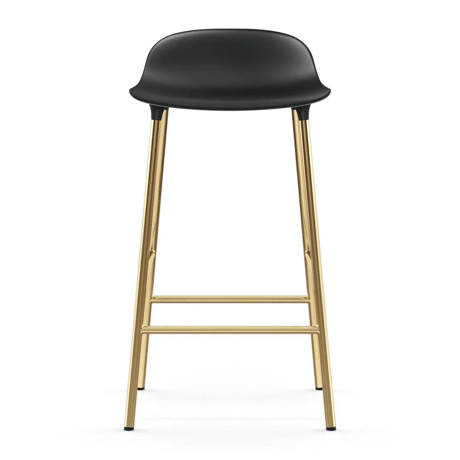 Banco elevado Form com pernas em bronze 65 cm, Preto Normann Copenhagen