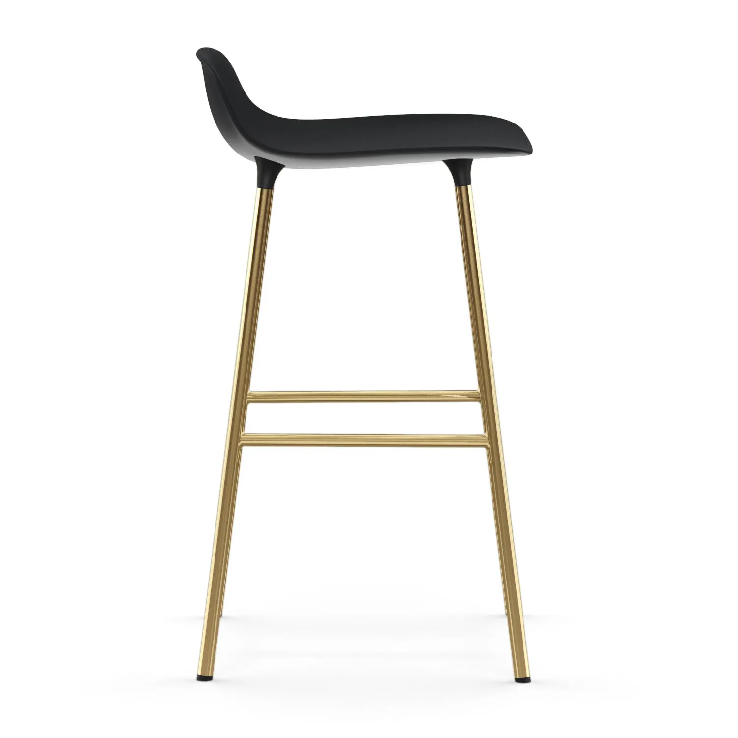 Banco elevado Form com pernas em bronze 65 cm, Preto Normann Copenhagen