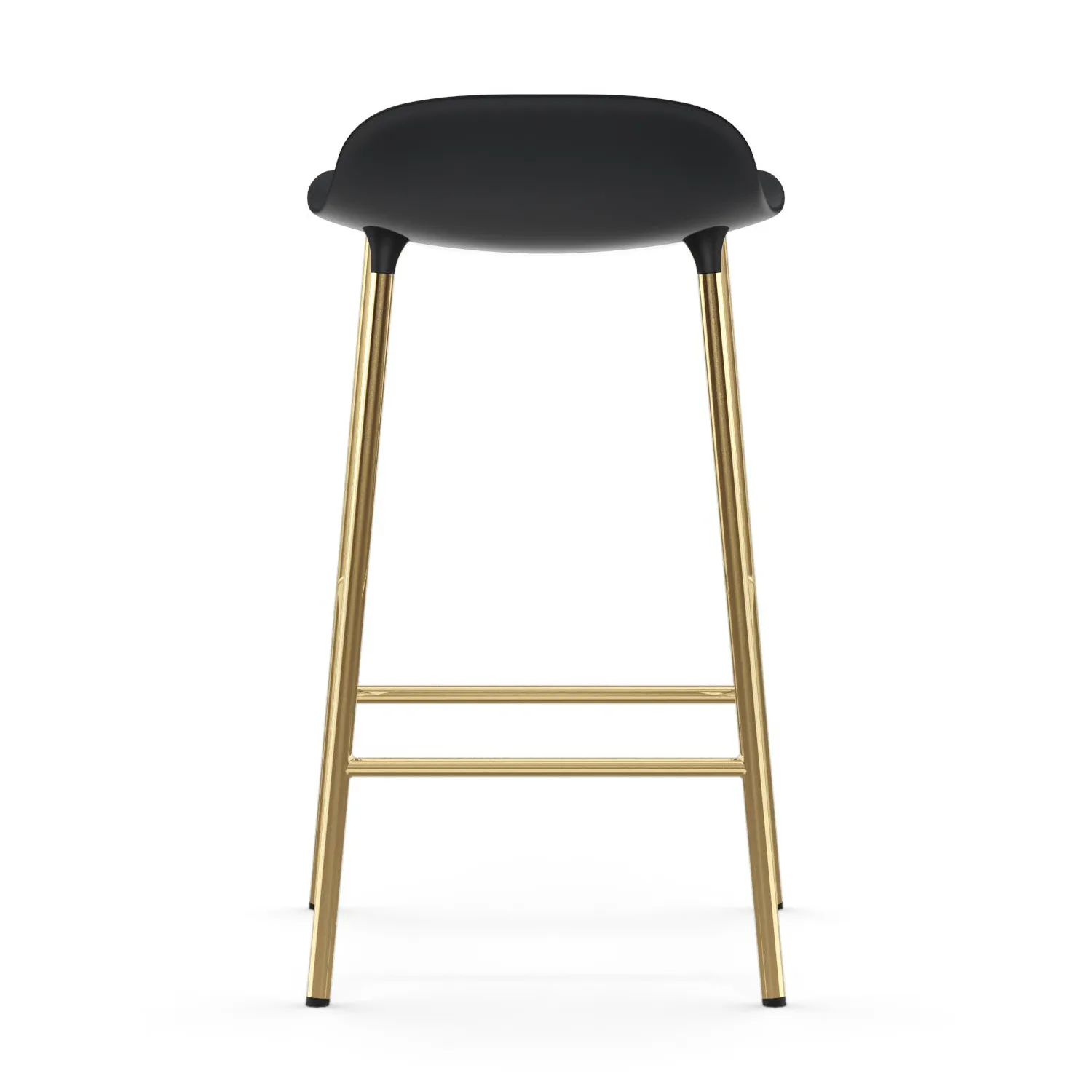 Banco elevado Form com pernas em bronze 65 cm, Preto Normann Copenhagen