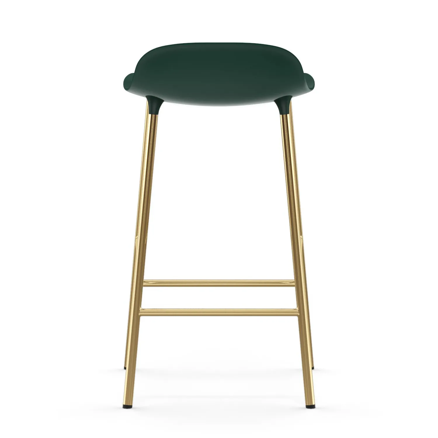 Banco elevado Form com pernas em bronze 65 cm, Verde Normann Copenhagen
