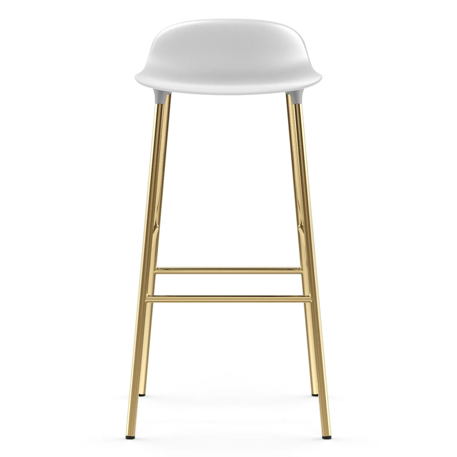 Banco elevado Form com pernas em bronze 75 cm, Branco Normann Copenhagen