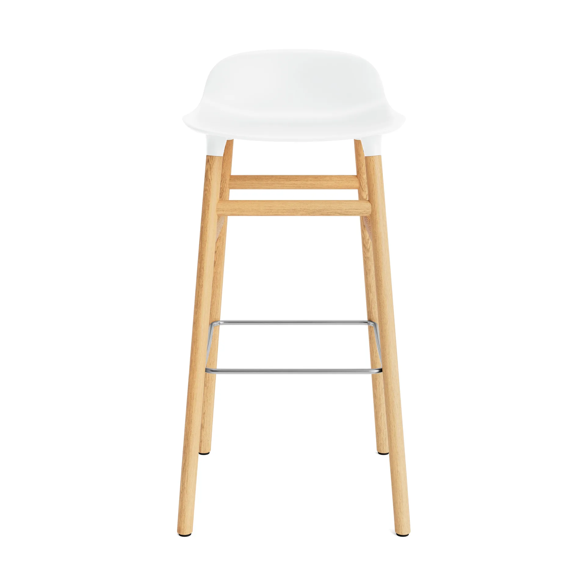 Banco elevado Form com pernas em carvalho 75 cm, Branco Normann Copenhagen