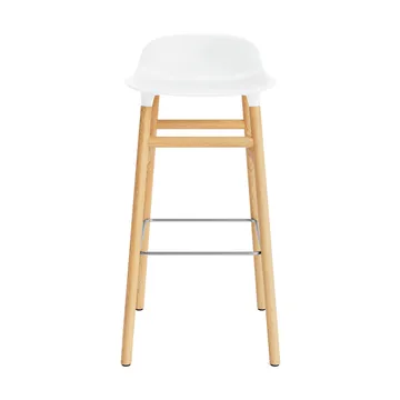 Banco elevado Form com pernas em carvalho 75 cm - Branco - Normann Copenhagen