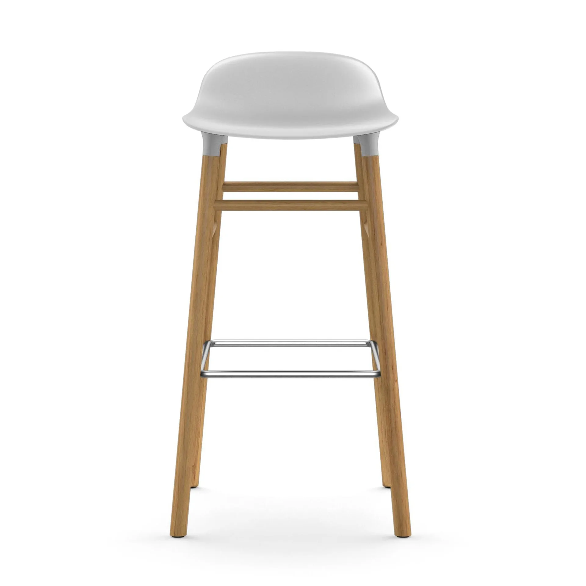 Banco elevado Form com pernas em carvalho 75 cm, Branco Normann Copenhagen