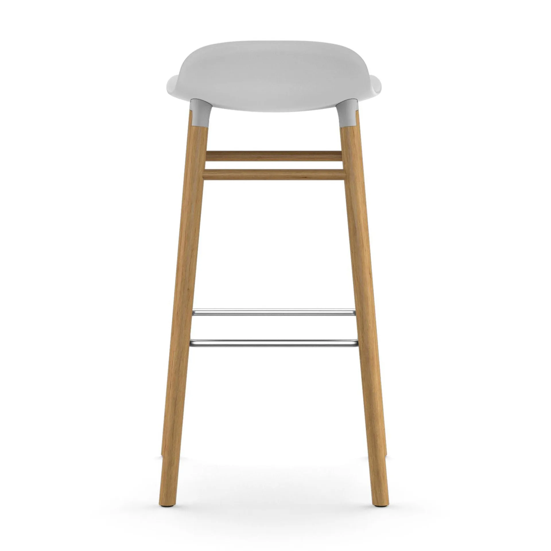 Banco elevado Form com pernas em carvalho 75 cm, Branco Normann Copenhagen