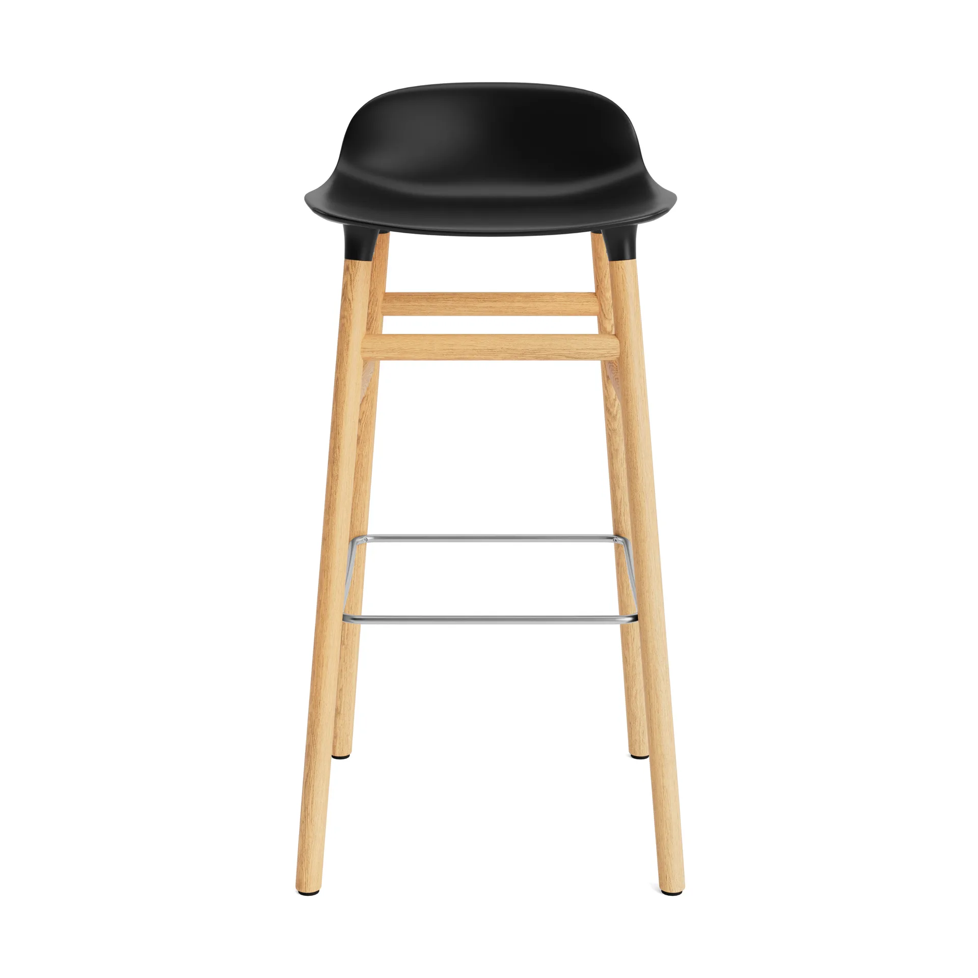 Banco elevado Form com pernas em carvalho 75 cm, Preto Normann Copenhagen