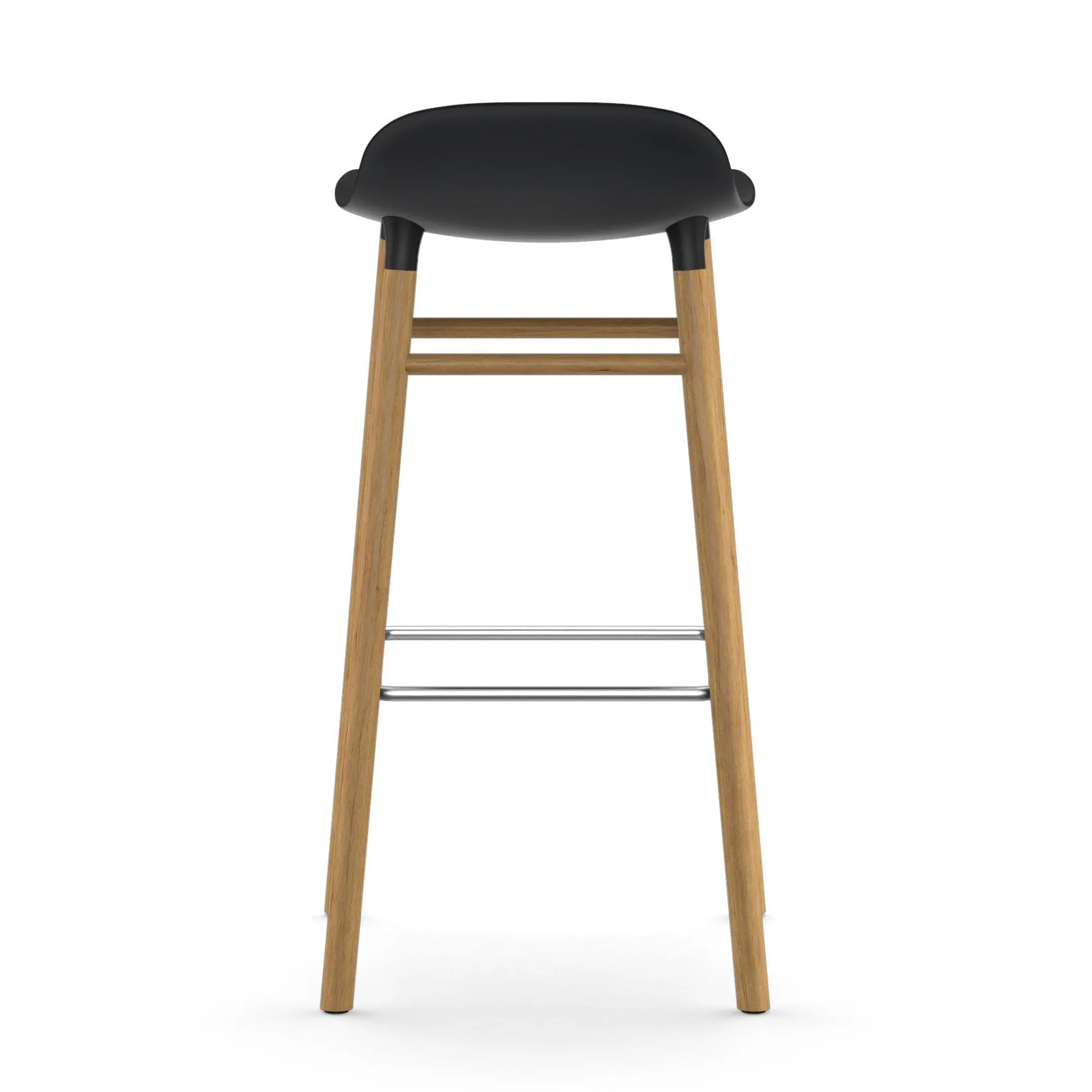 Banco elevado Form com pernas em carvalho 75 cm, Preto Normann Copenhagen
