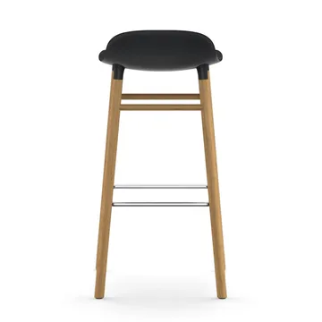 Banco elevado Form com pernas em carvalho 75 cm - Preto - Normann Copenhagen