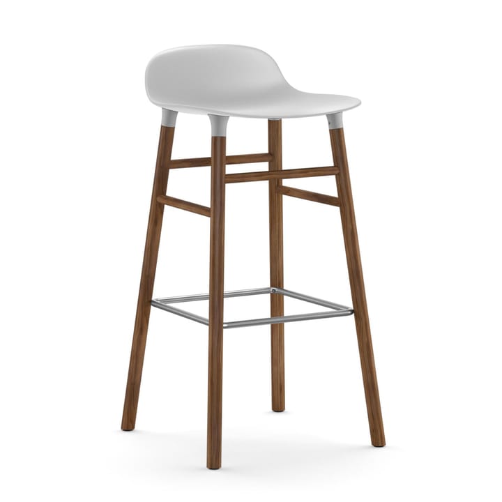 Banco elevado Form com pernas em nogueira 75 cm - Branco - Normann Copenhagen