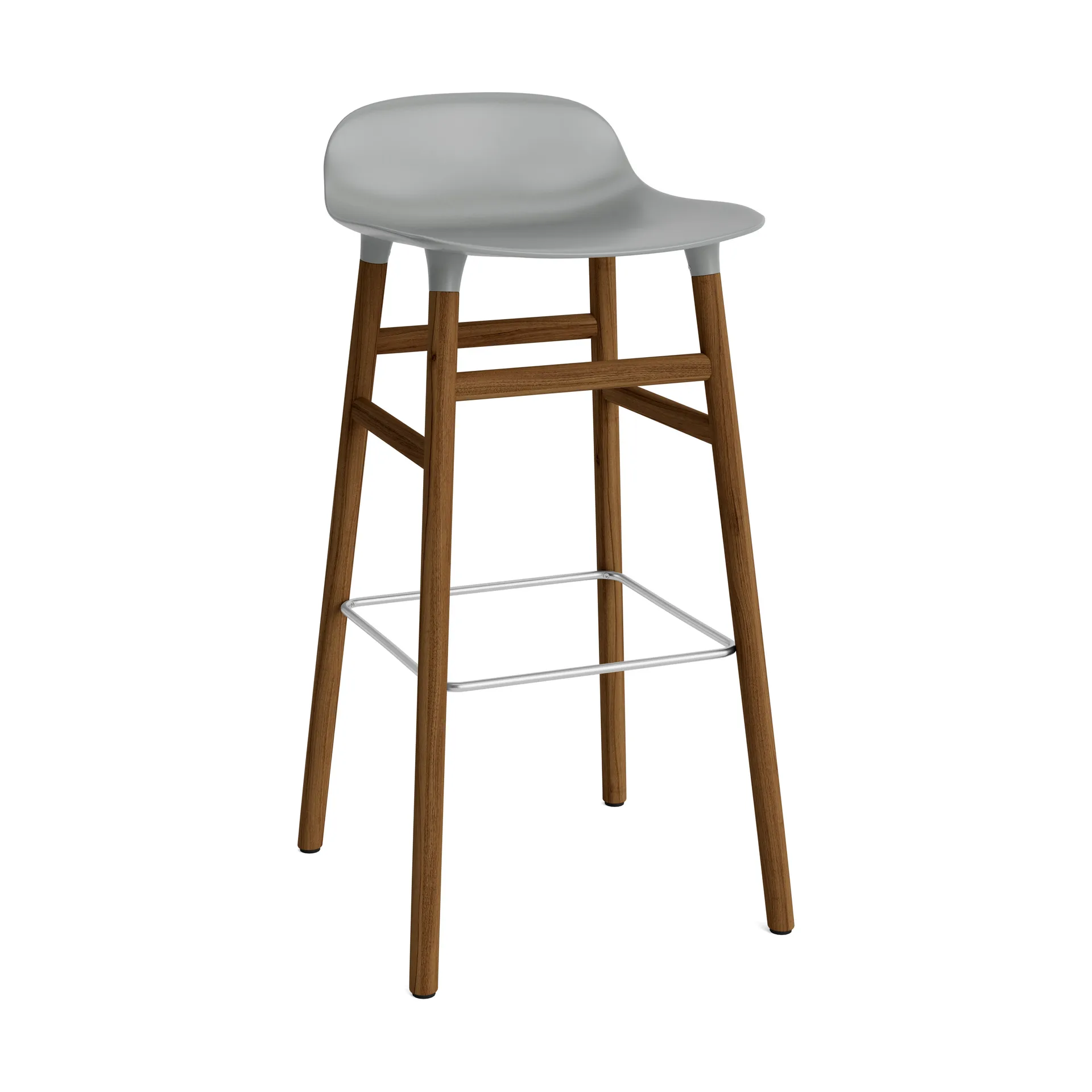 Banco elevado Form com pernas em nogueira 75 cm, cinza Normann Copenhagen