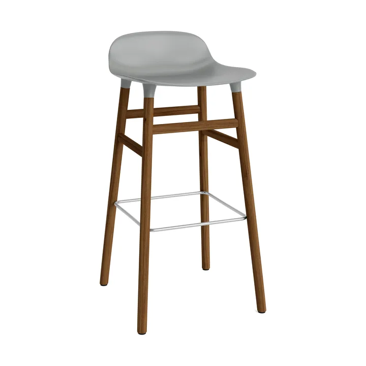 Banco elevado Form com pernas em nogueira 75 cm - cinza - Normann Copenhagen