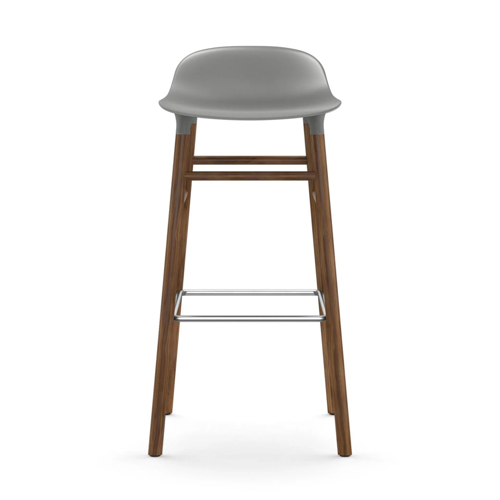 Banco elevado Form com pernas em nogueira 75 cm, cinza Normann Copenhagen