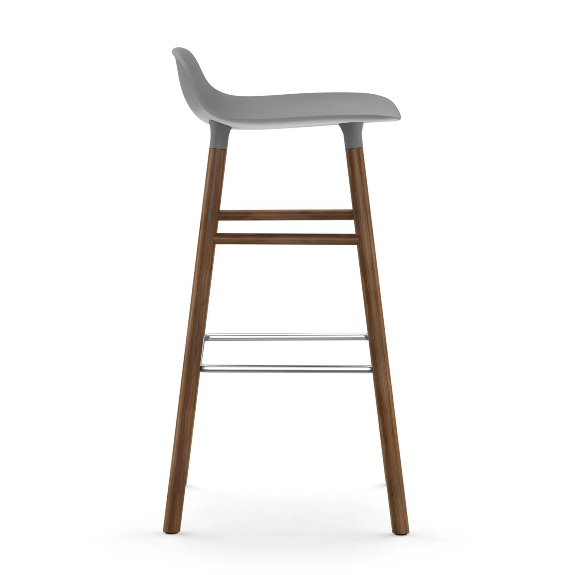 Banco elevado Form com pernas em nogueira 75 cm, cinza Normann Copenhagen