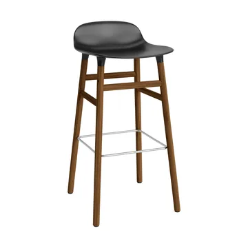 Banco elevado Form com pernas em nogueira 75 cm - Preto - Normann Copenhagen