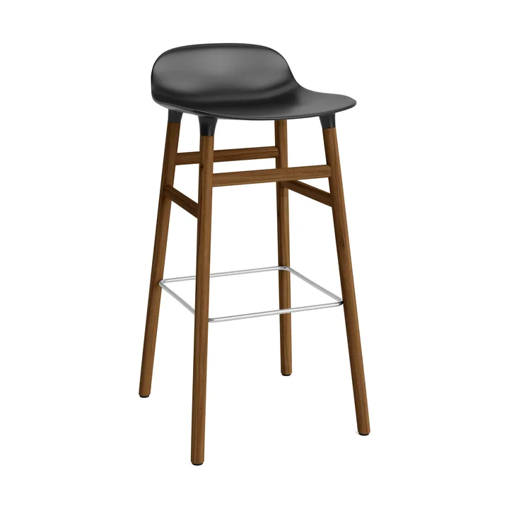 Banco elevado Form com pernas em nogueira 75 cm - Preto - Normann Copenhagen