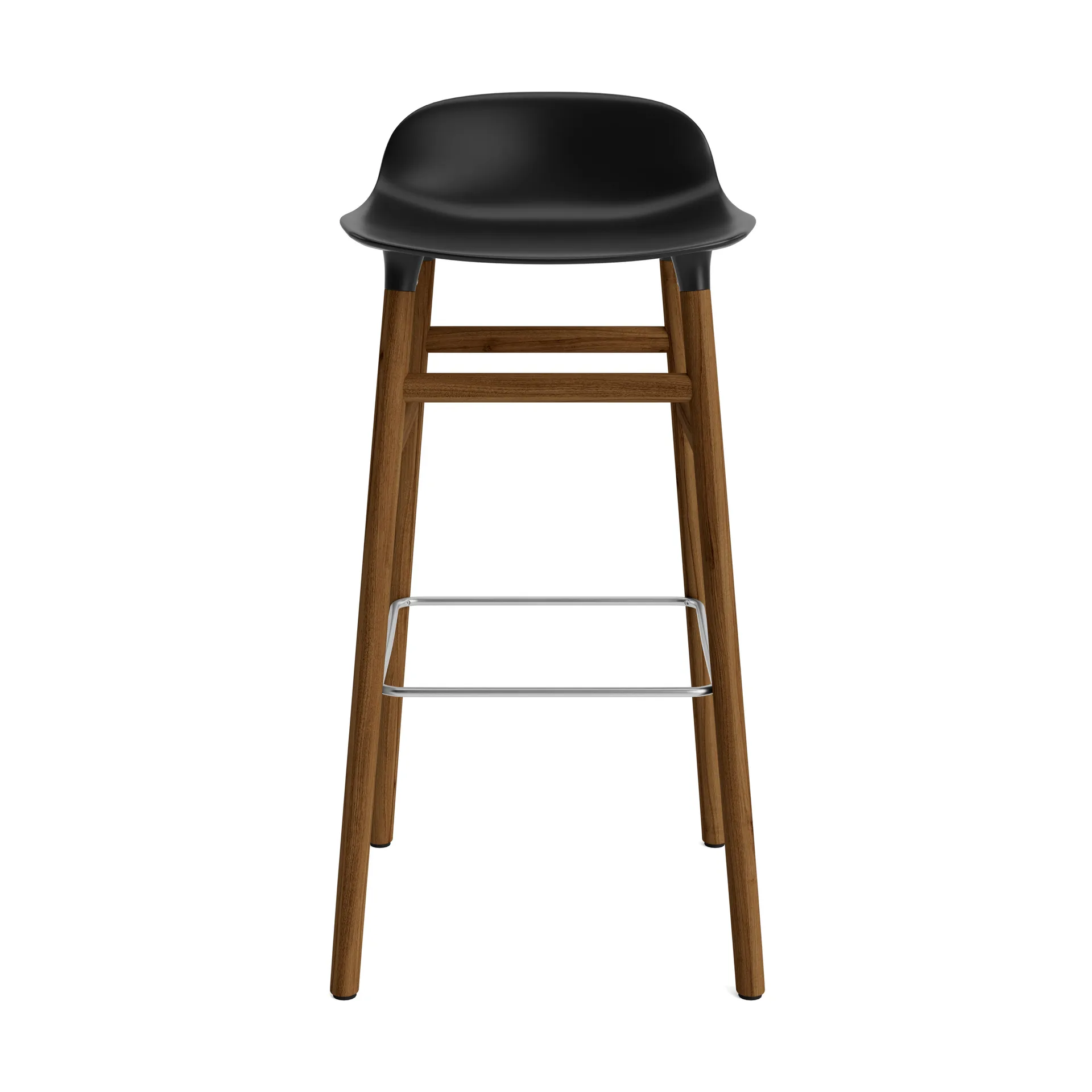 Banco elevado Form com pernas em nogueira 75 cm, Preto Normann Copenhagen