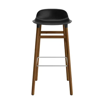 Banco elevado Form com pernas em nogueira 75 cm - Preto - Normann Copenhagen