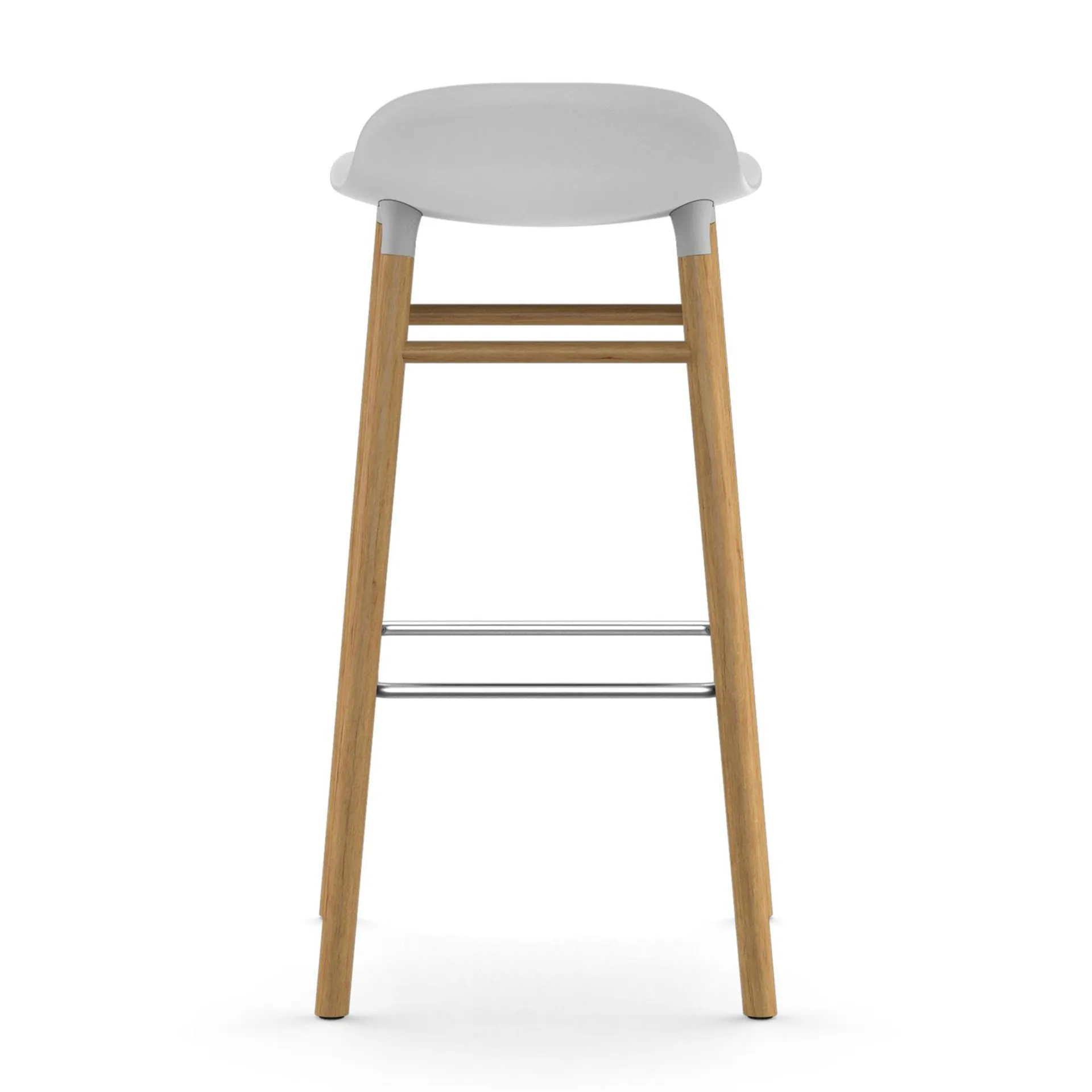 Banco elevado Form com pernas em nogueira, Branco Normann Copenhagen