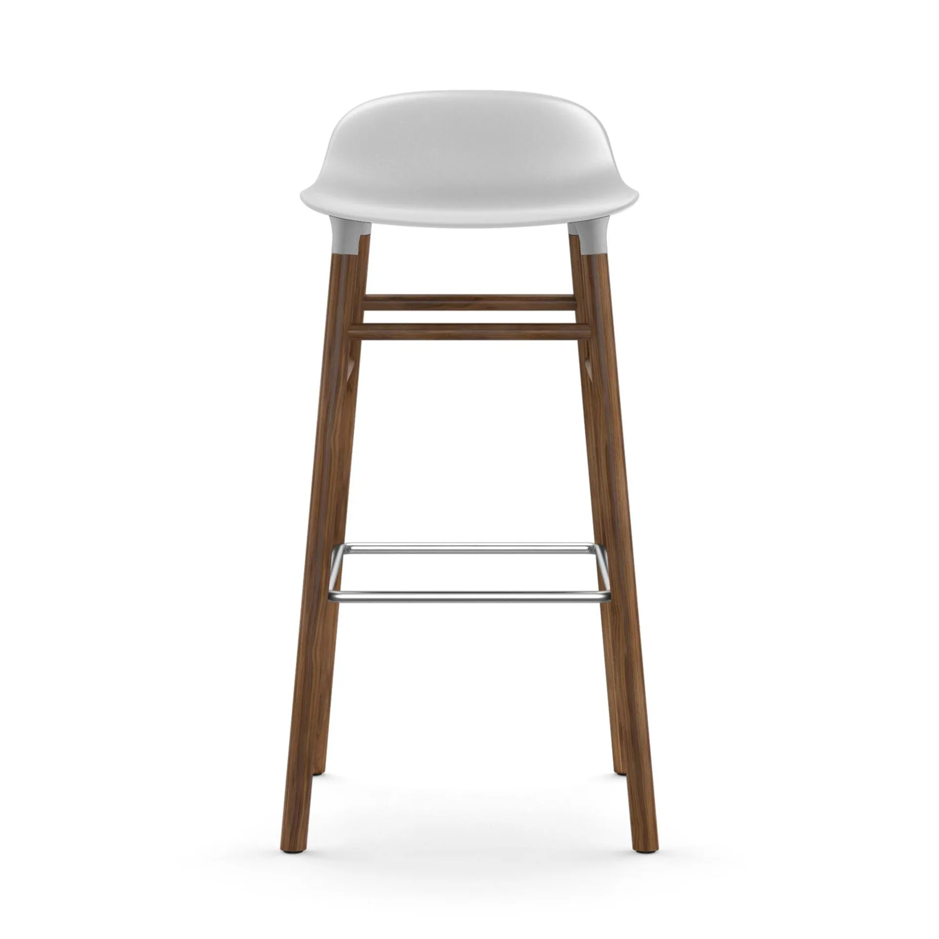 Banco elevado Form com pernas em nogueira, Branco Normann Copenhagen