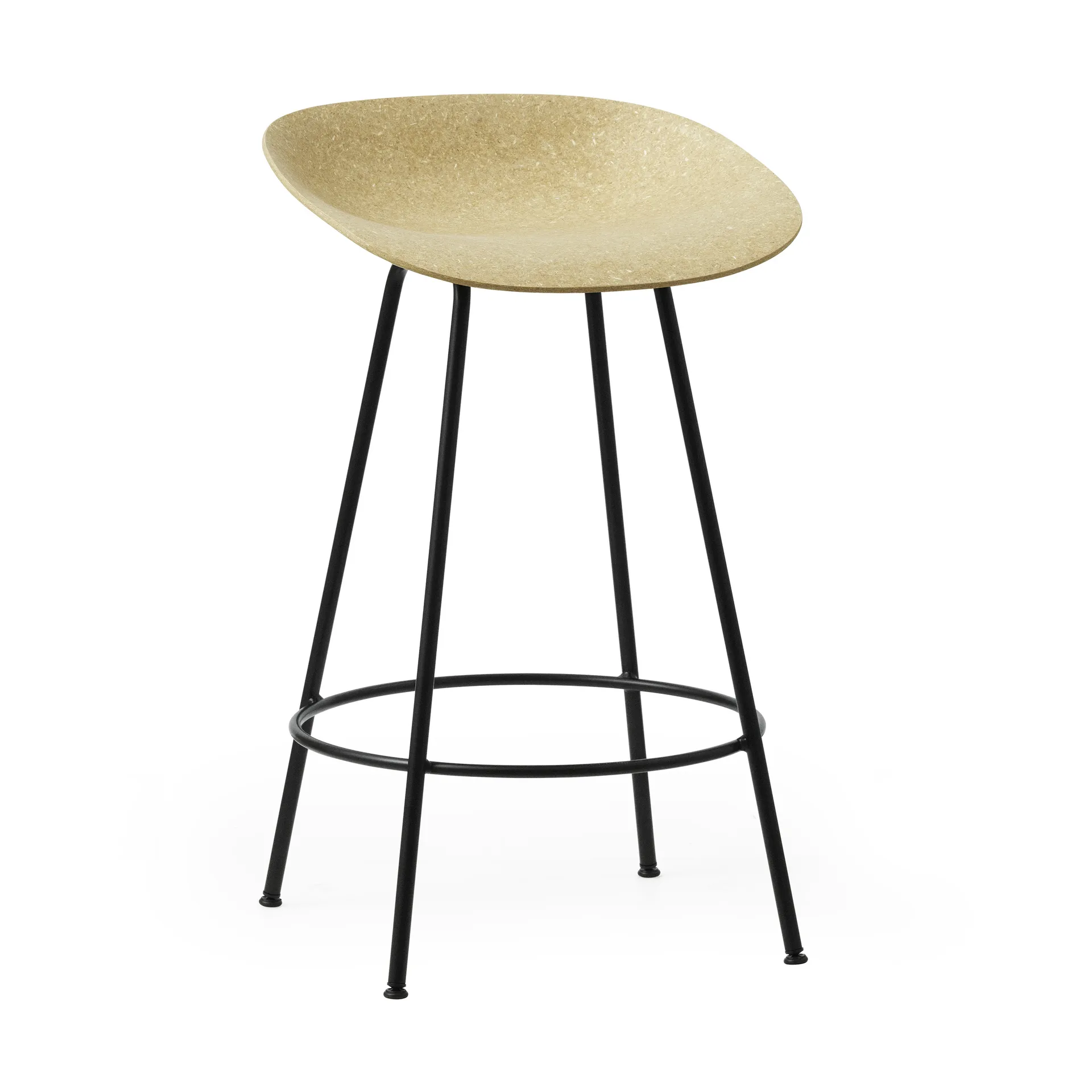 Banqueta Mat Barstool 65 cm, Hemp-black steel Normann Copenhagen