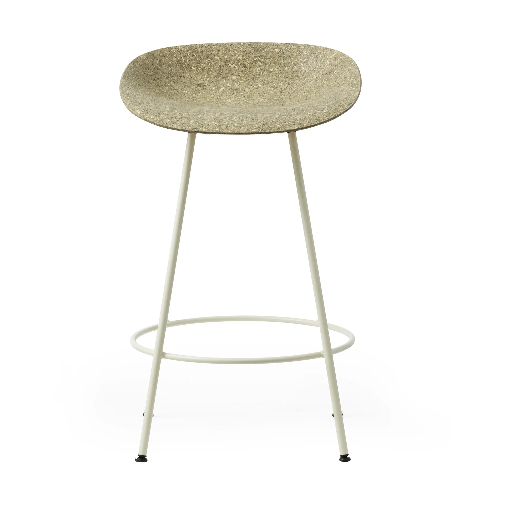 Banqueta Mat Barstool 65 cm, Seaweed-cream steel Normann Copenhagen