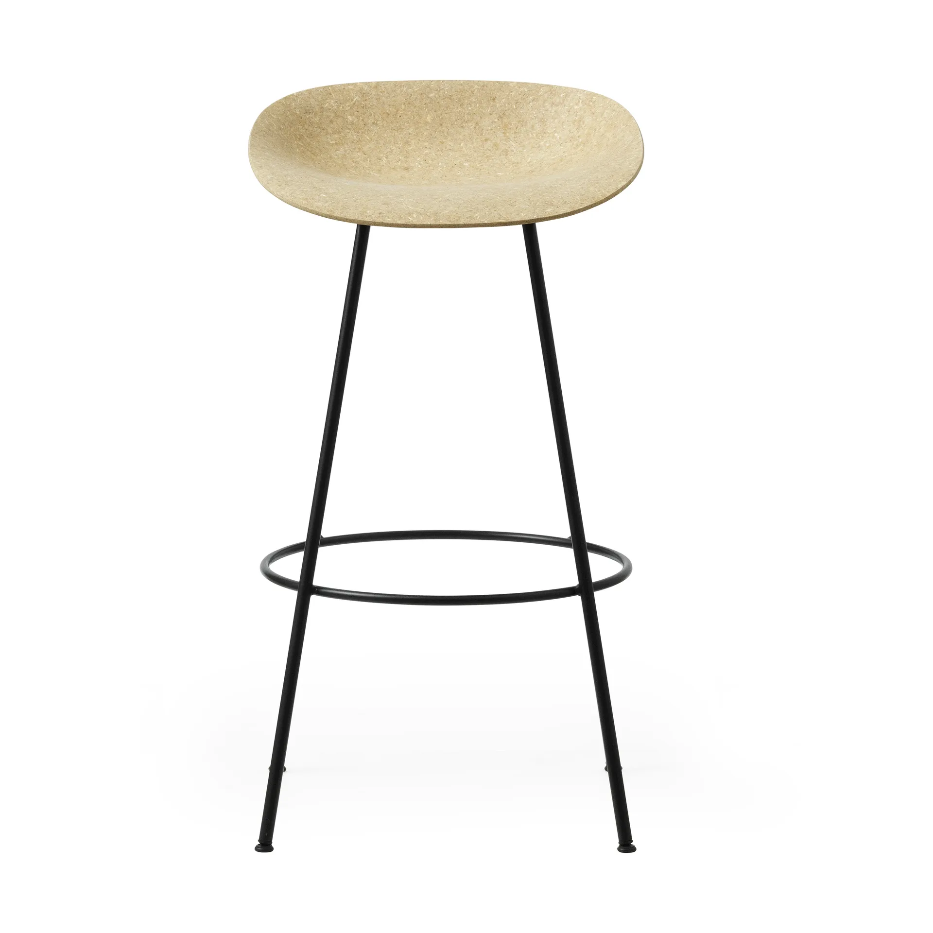 Banqueta Mat Barstool 75 cm, Hemp-black steel Normann Copenhagen