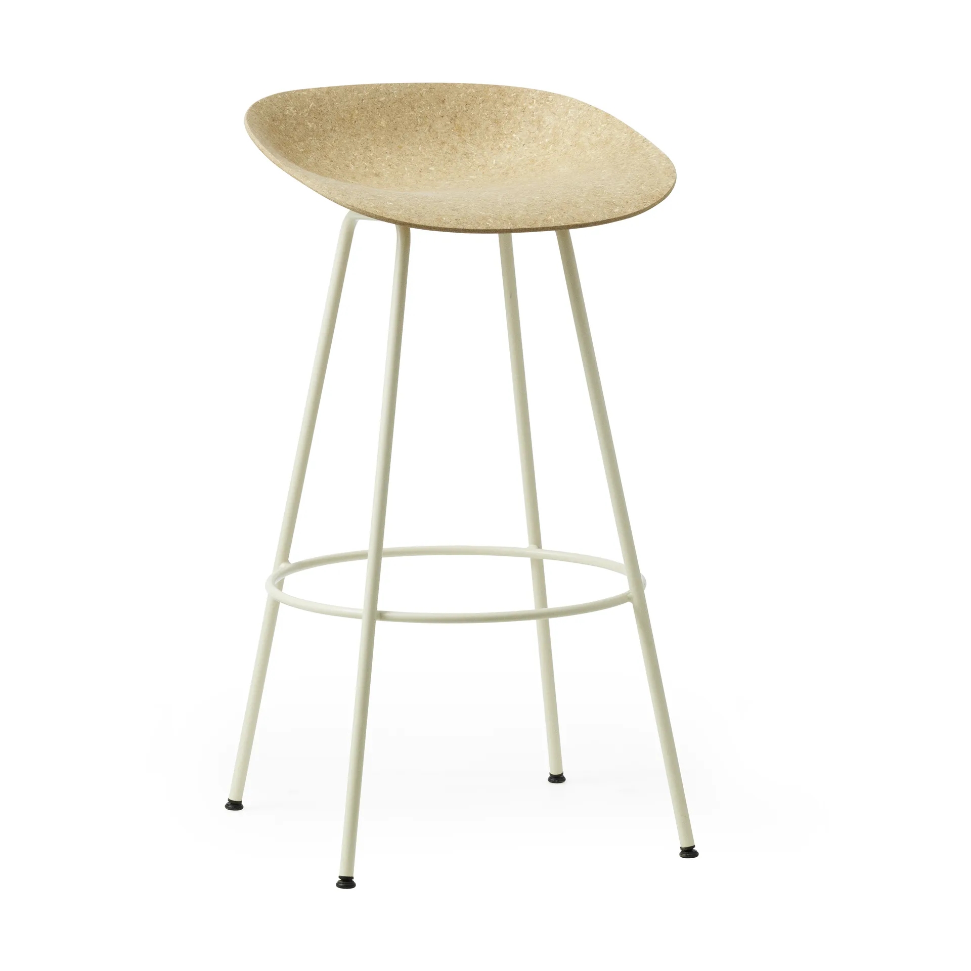 Banqueta Mat Barstool 75 cm, Hemp-cream steel Normann Copenhagen