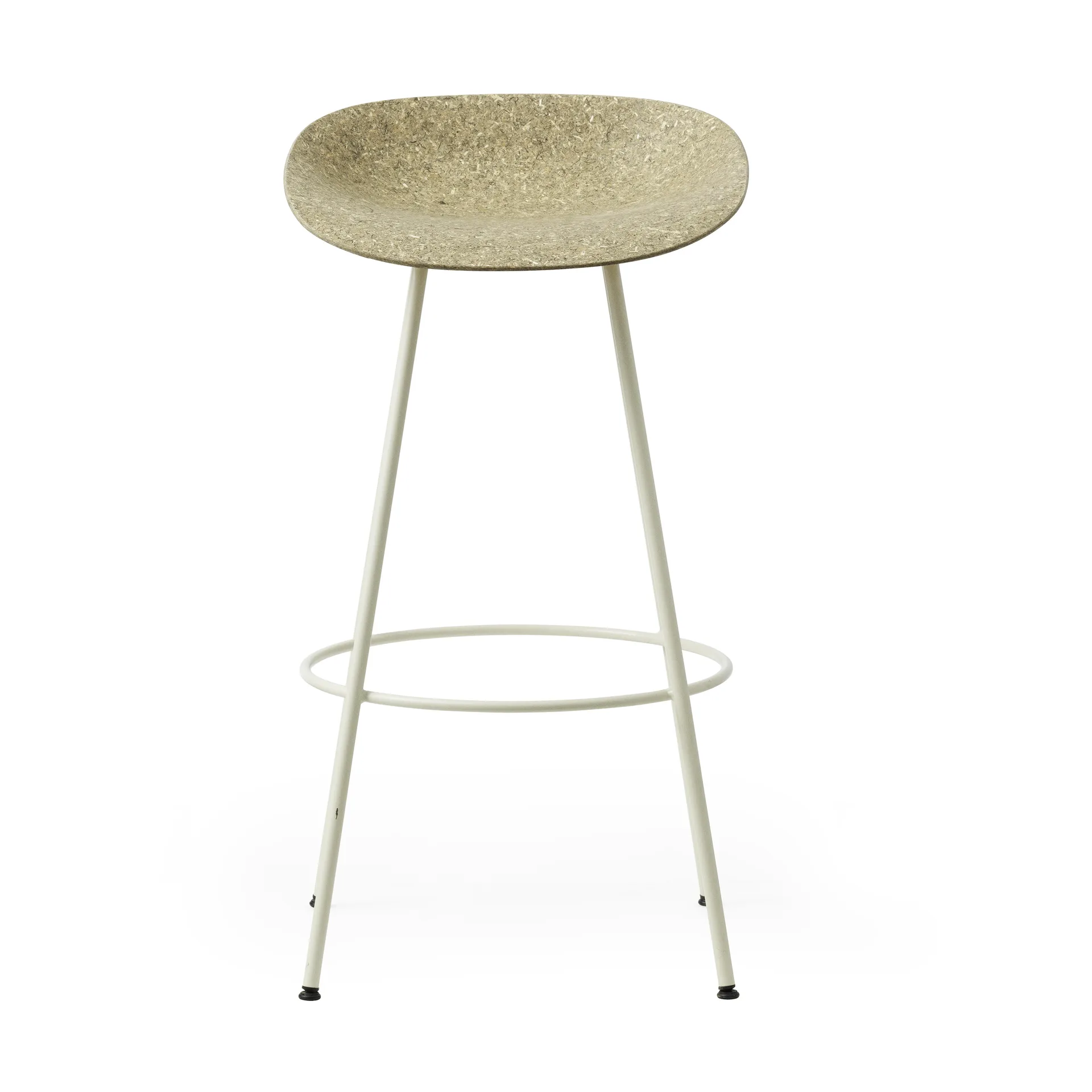 Banqueta Mat Barstool 75 cm, Seaweed-cream steel Normann Copenhagen