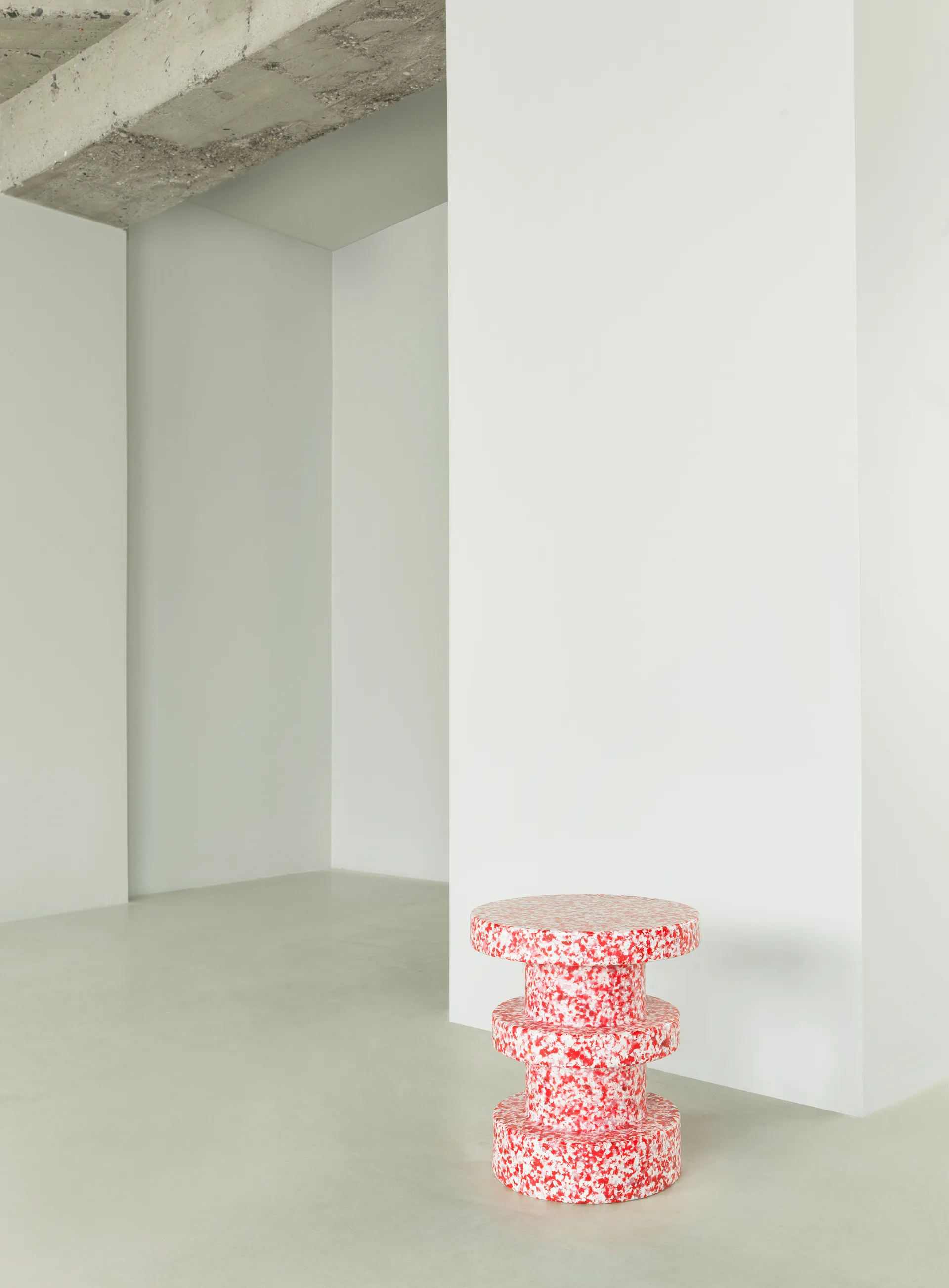 Bit Stack banco redondo, Vermelho, Ø36x42 cm Normann Copenhagen