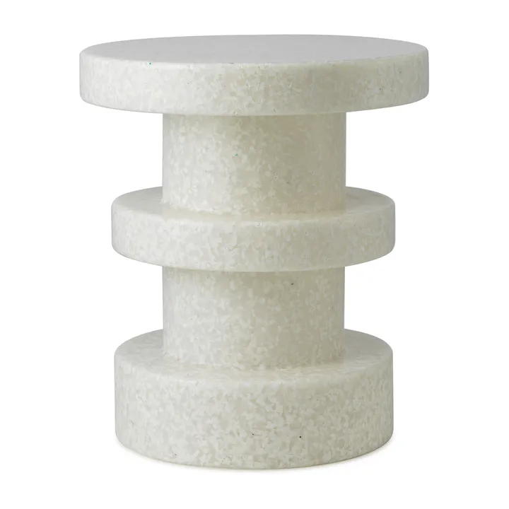 Bit Stack banco redondo - White-white, Ø36x42 cm - Normann Copenhagen