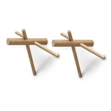Cabide Normann Sticks - natural, conjunto de 2 - Normann Copenhagen