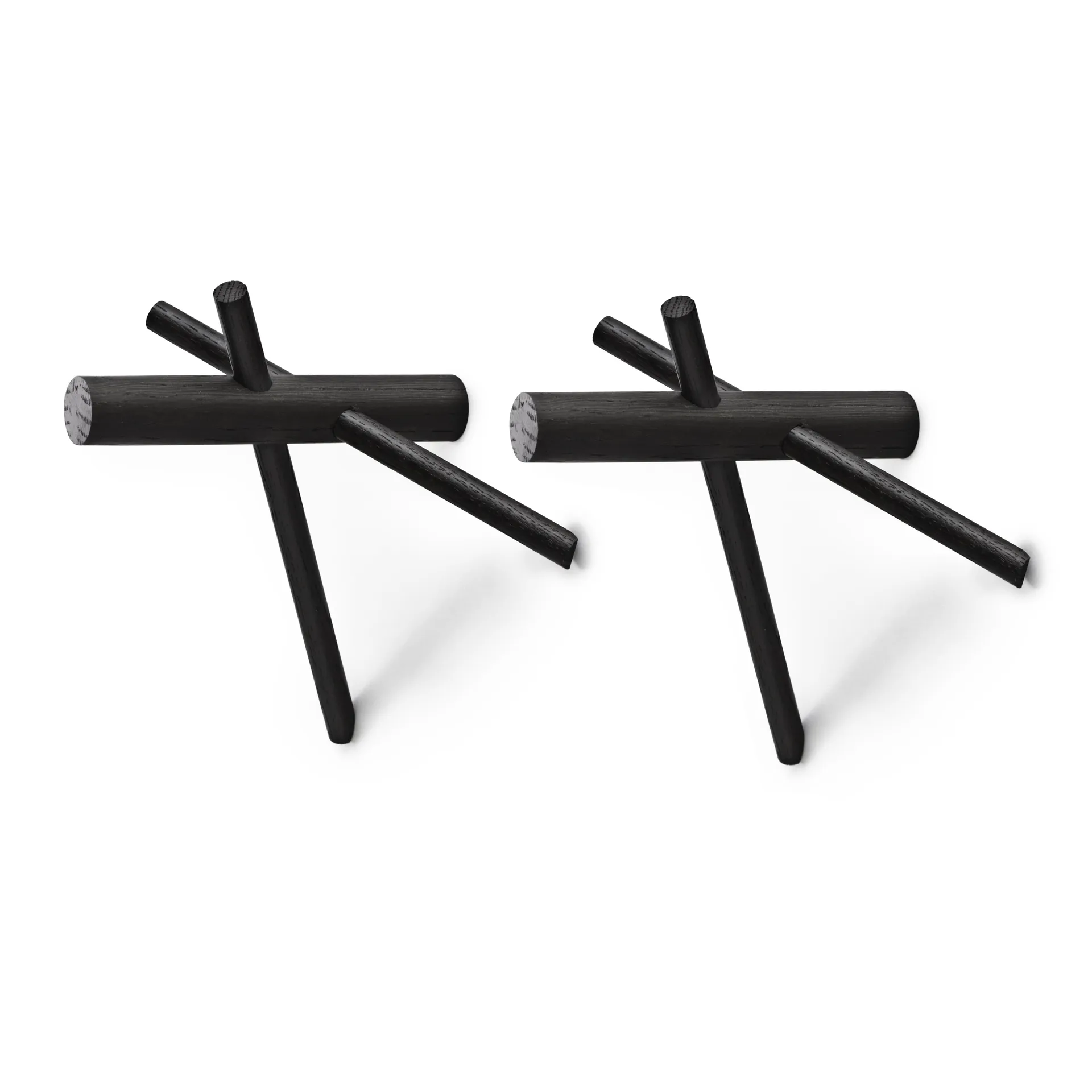 Cabide Normann Sticks, preto conjunto de 2 Normann Copenhagen