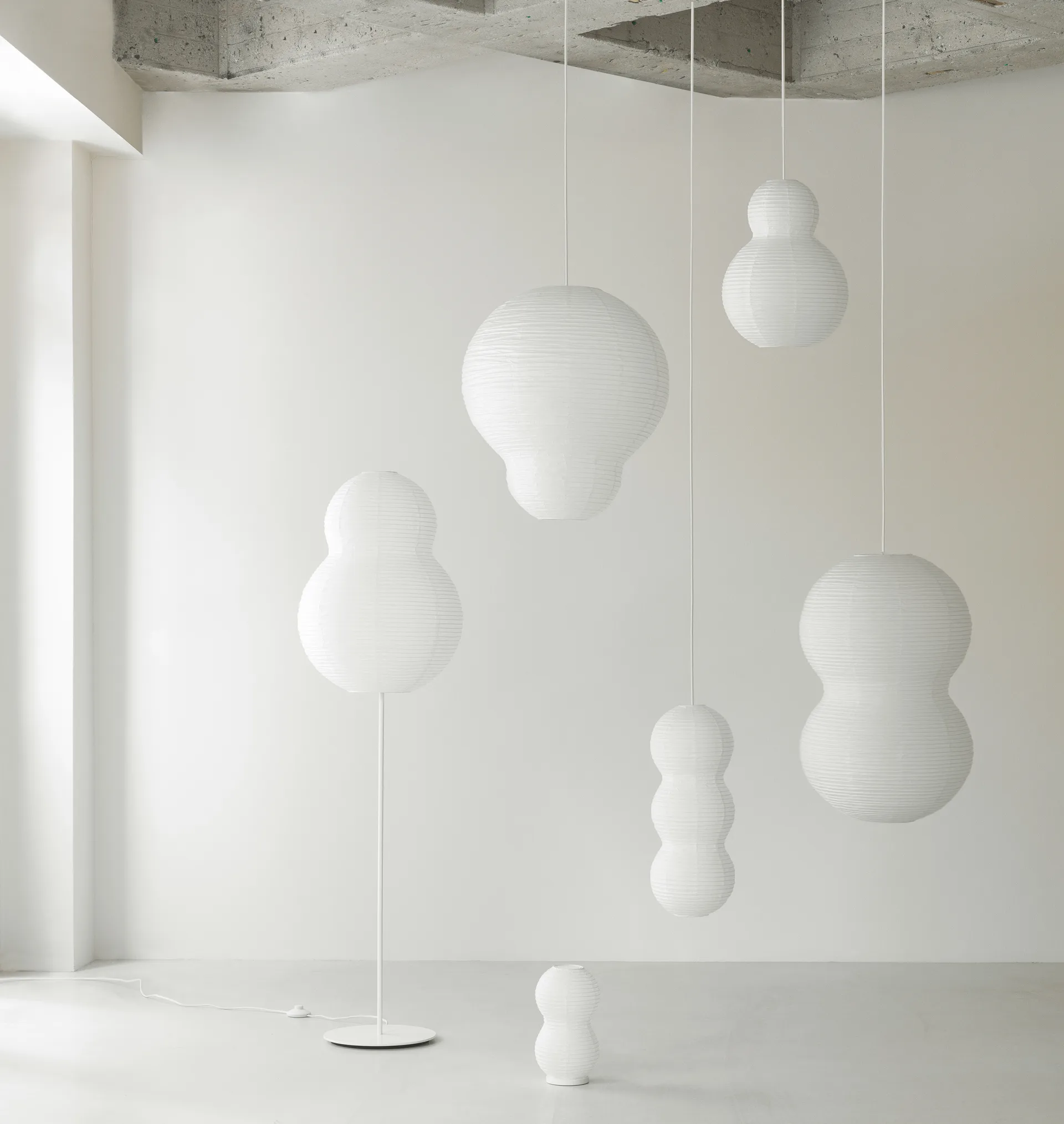 Cabo com copo de teto Puff 2,5 m, Branco Normann Copenhagen