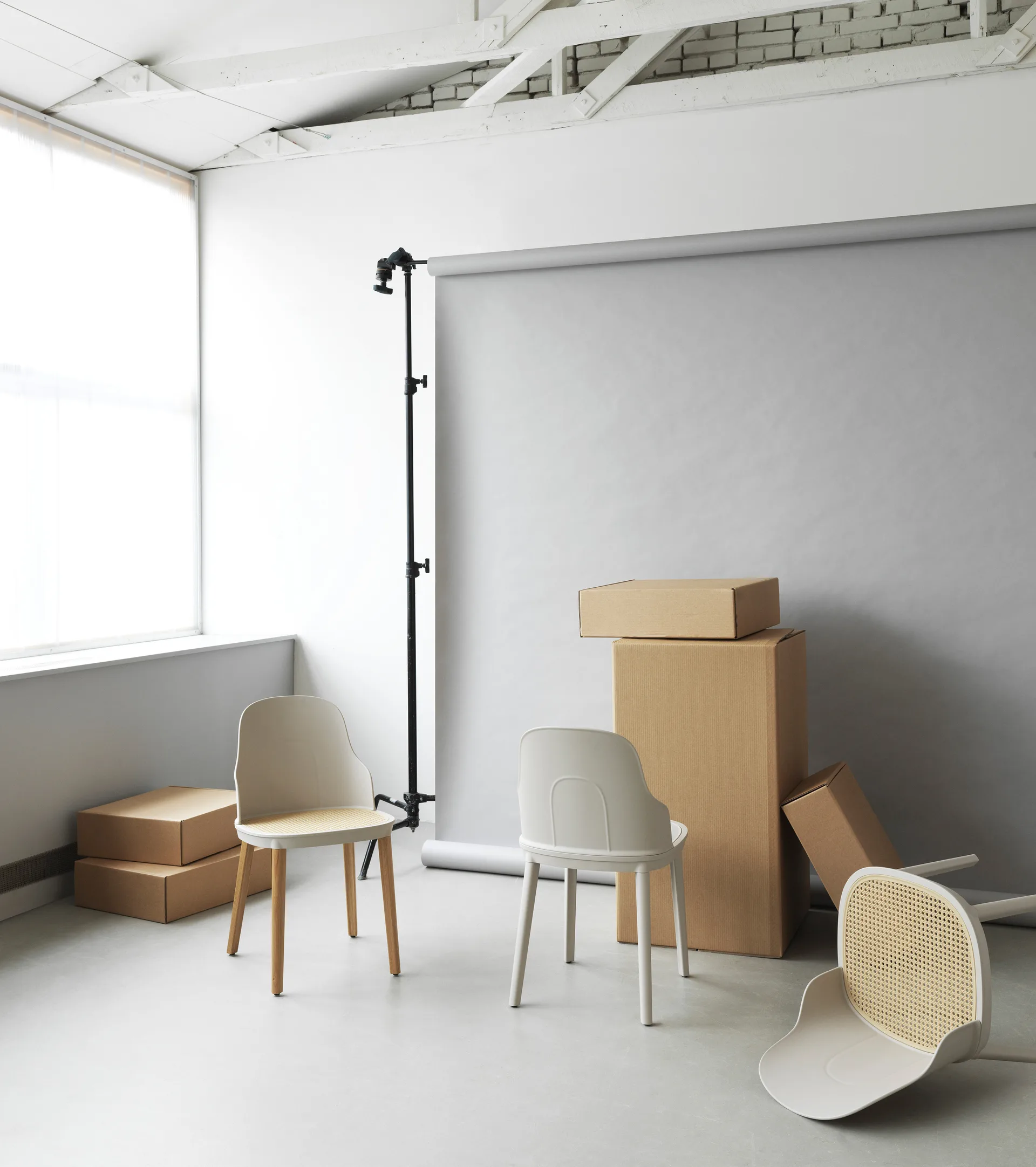 Cadeira Allez vime, Warm Grey-oak Normann Copenhagen