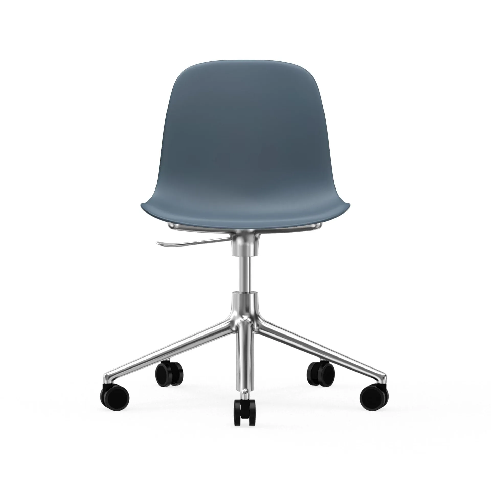 Cadeira de escritório Form chair swivel 5W, azul, alumínio, rodas  Normann Copenhagen