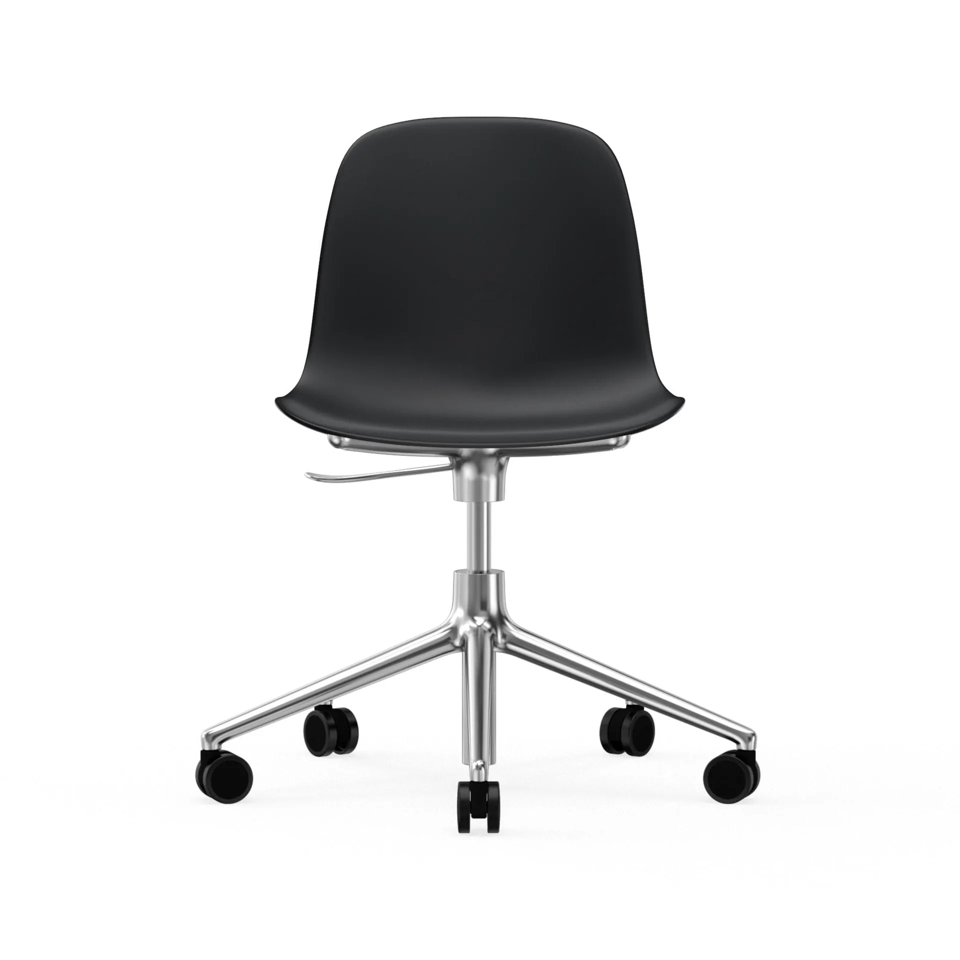 Cadeira de escritório Form chair swivel 5W, preto, alumínio preto, rodas Normann Copenhagen