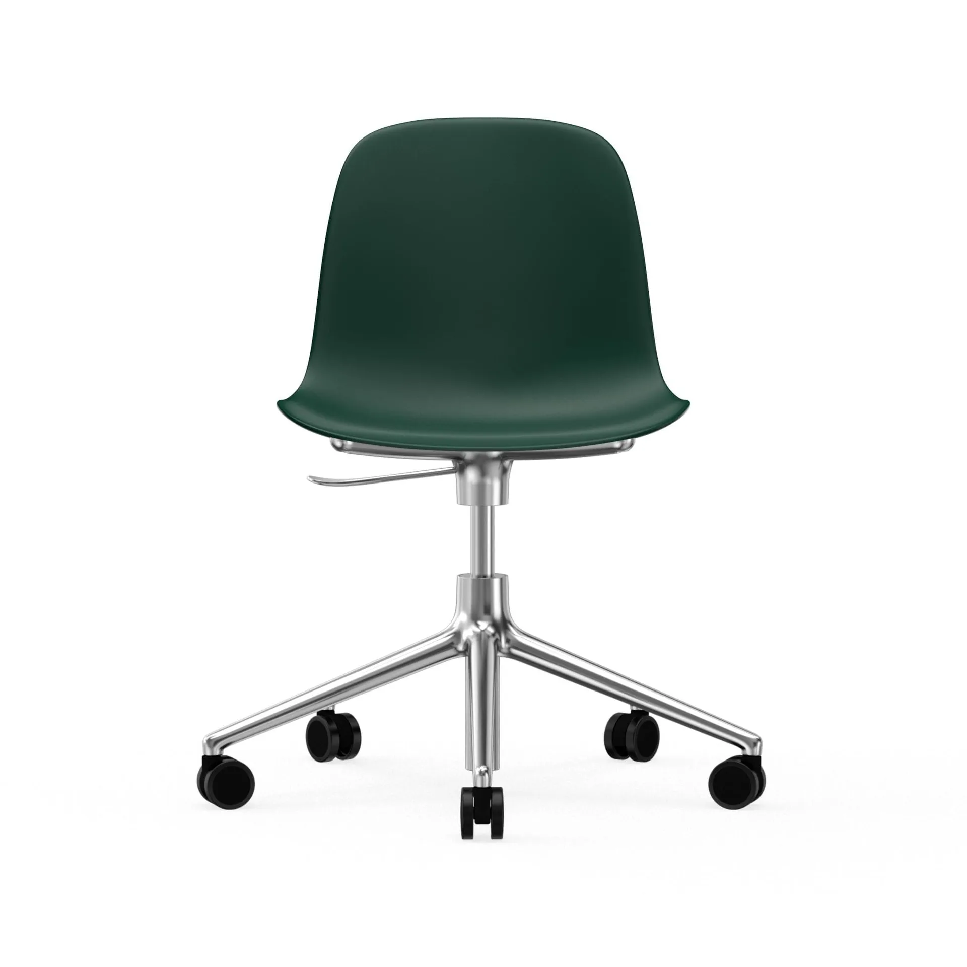 Cadeira de escritório Form chair swivel 5W, verde, alumínio, rodas  Normann Copenhagen
