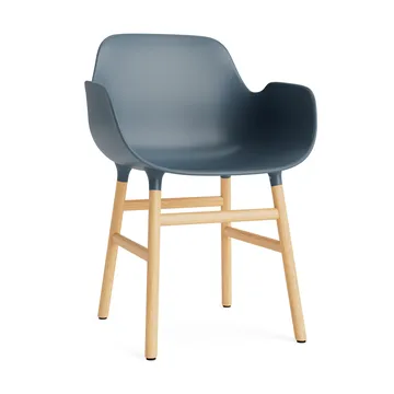 Cadeira Form - azul, pernas carvalho - Normann Copenhagen