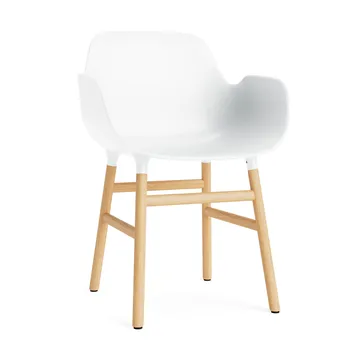 Cadeira Form - branco, pernas carvalho - Normann Copenhagen